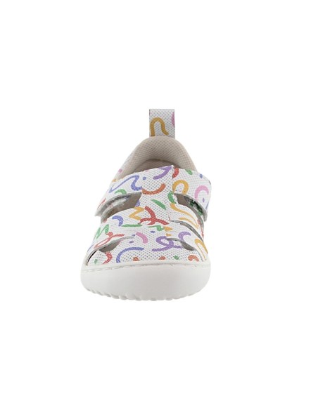 Sandalia respetuosa cerrada Coqueflex Blanco Multicolor