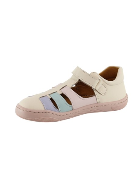 Sandalias barefoot cerradas Dispares Combi Pastel