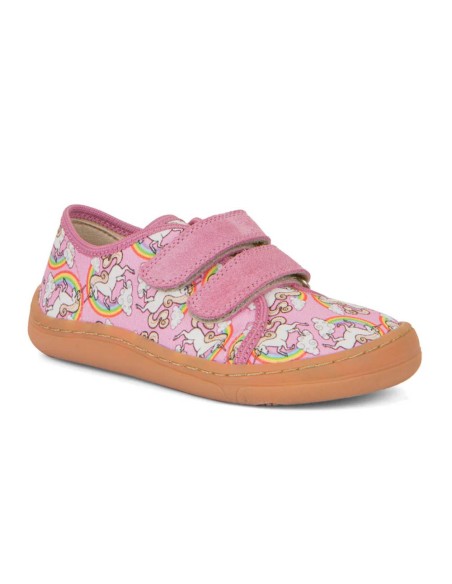 Zapatillas de lona Froddo Barefoot canvas Rosa Unicornios
