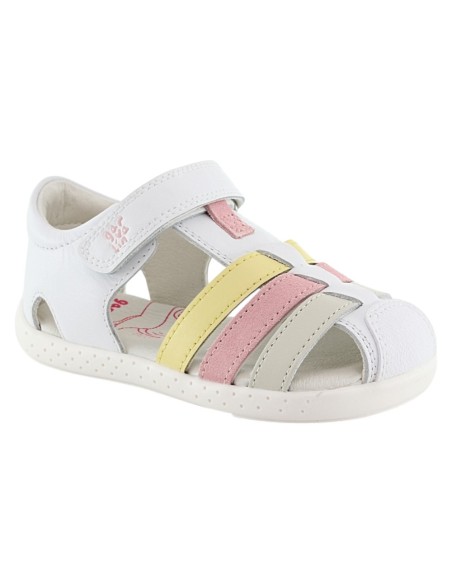 Sandalias barefoot Garvalín 262325 Blanco-Rosa