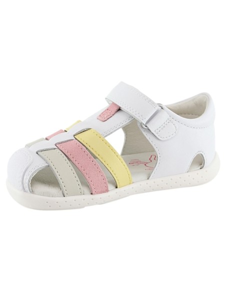 Sandalias barefoot Garvalín 262325 Blanco-Rosa