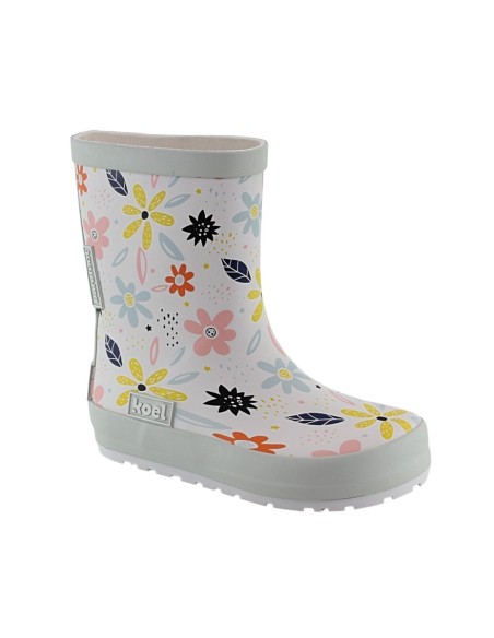 Botas de agua barefoot Koel Blanco flores
