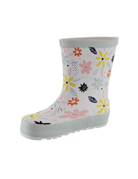 Botas de agua barefoot Koel Blanco flores