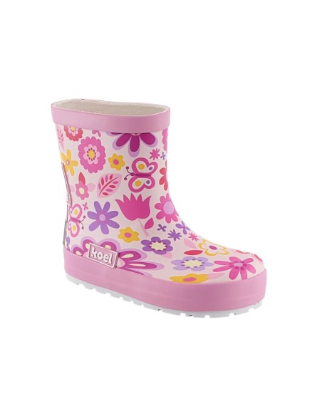 Botas de agua BAREFOOT Koel Flowers Fucsia
