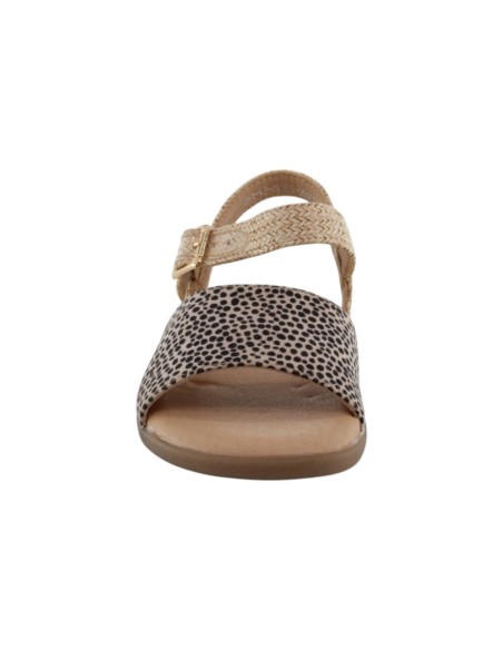Sandalias veganas barefoot Mustang Maria Puntos Beige
