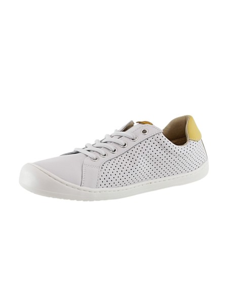 Zapatos barefoot Flexi Nens S-8412-R Picado Blanco-Amarillo