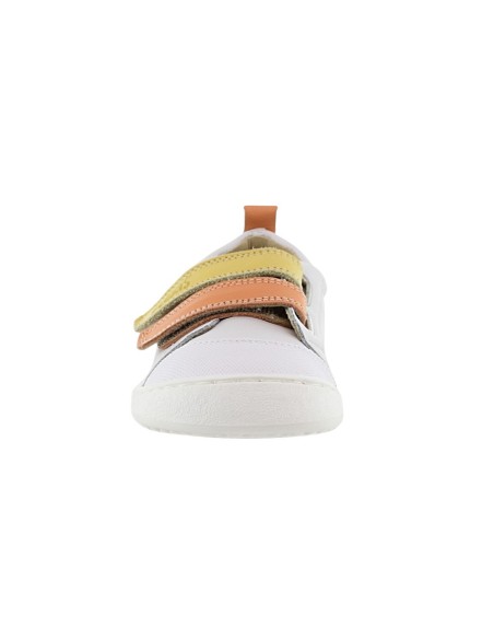 Zapatos barefoot Flexi Nens 9000-R Blanco-Naranja-Amarillo