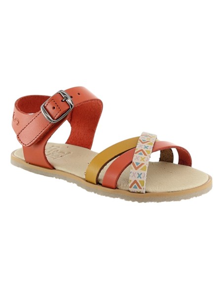 Sandalias Barefoot Flexi Nens 5126-PR suela Prime Multi Naranja