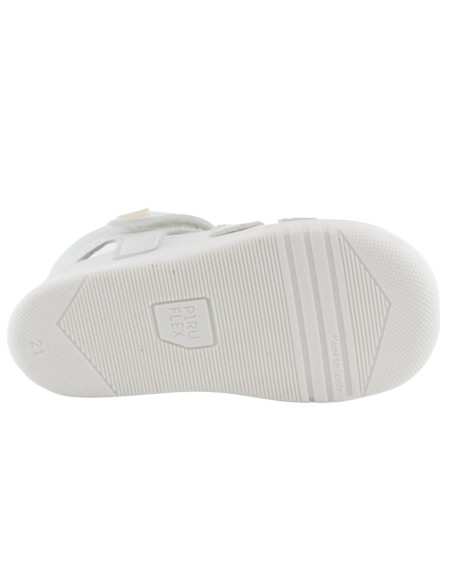 Sandalias respetuosas cerradas Piruflex Microperforado Blanco