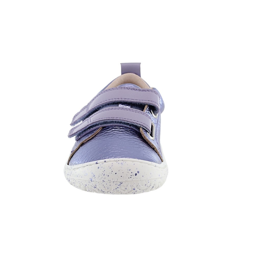 Zapatos barefoot Poppis Piel Lila Metalizado