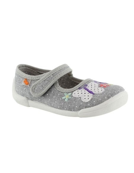 Merceditas de lona Vulladi 2771-590 Gris topitos