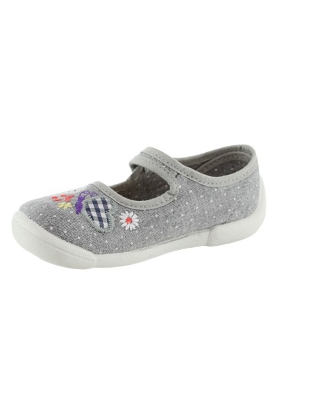 Merceditas de lona Vulladi 2771-590 Gris topitos