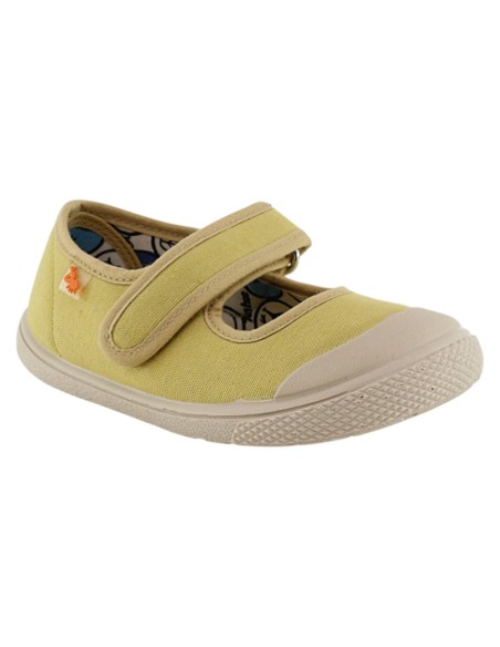 Merceditas de lona barefoot Flexibles Vulladi 8196 Mostaza