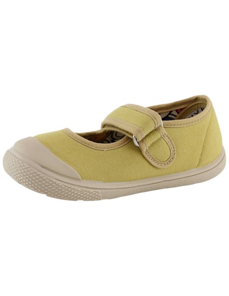 Merceditas de lona barefoot Flexibles Vulladi 8196 Mostaza