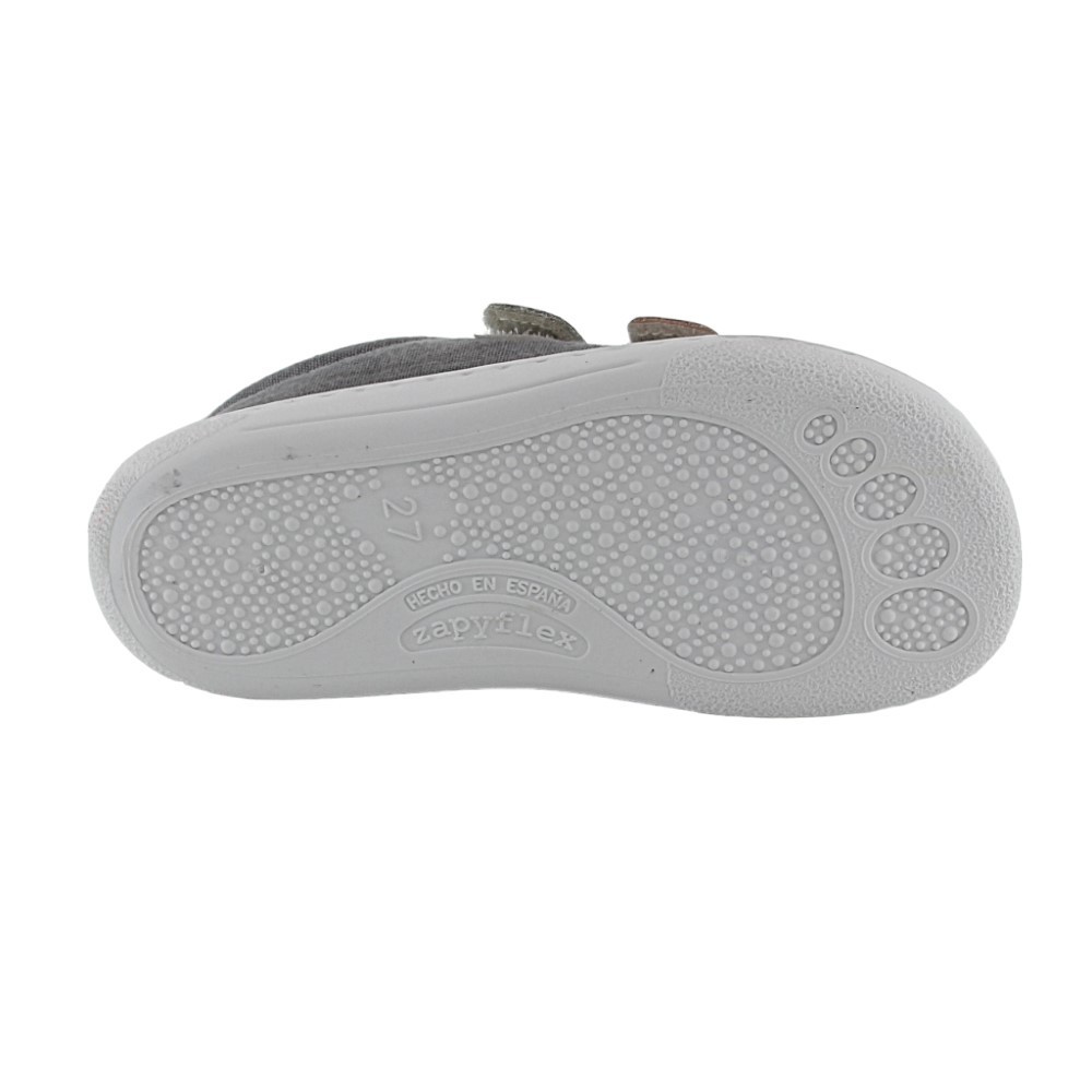 Zapatillas barefoot ZapyFlex 2 Velcros Gris