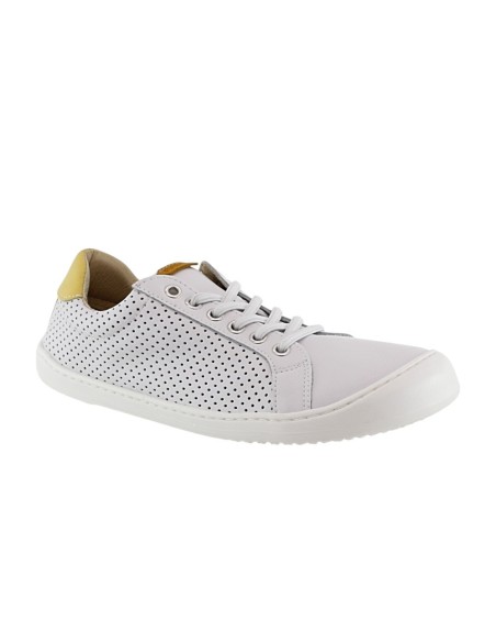 Zapatos barefoot Flexi Nens S-8412-R Picado Blanco-Amarillo