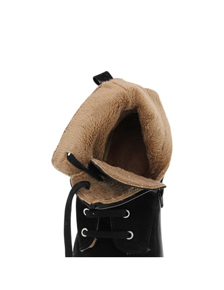 Botas militares barefoot Flexi Nens Forro pelo 9085-X Serraje Negro