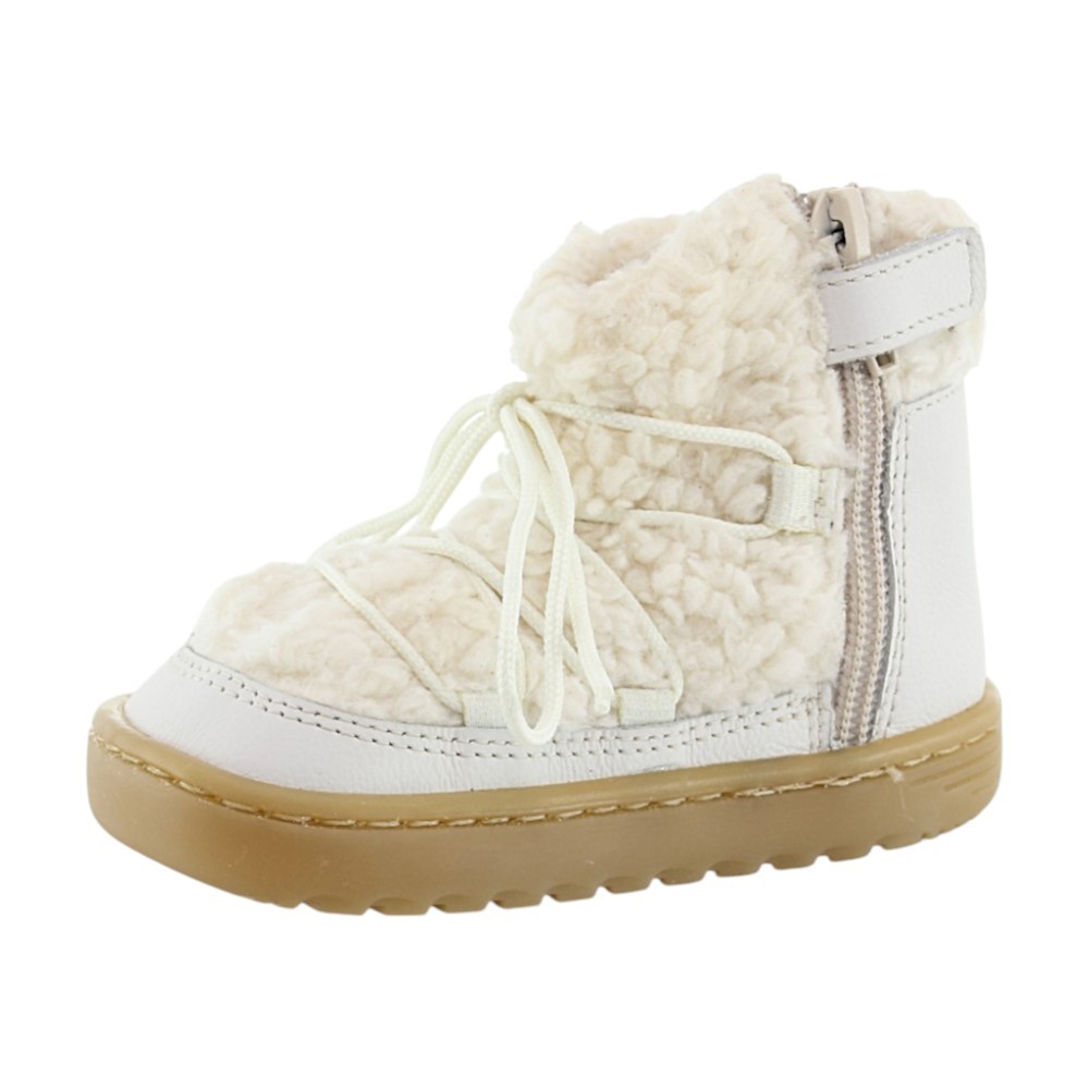 Botines barefoot Blanditos Nieve Porcelana