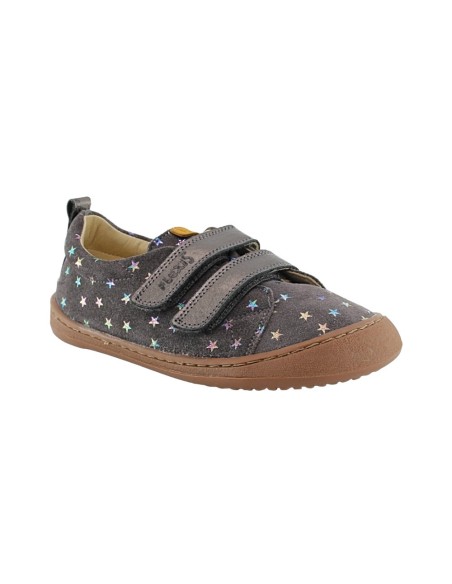 Zapatos barefoot Flexi Nens 9001-R Gris estrellas