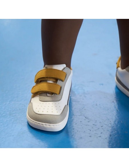 Zapatos barefoot veganos Muris Petra Mostaza