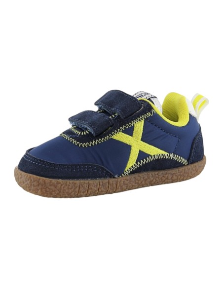 Zapatillas barefoot Munich Baby Koda Azul-Amarillo