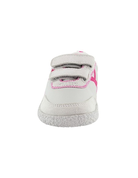 Zapatillas barefoot Munich Baby Koda Blanco-Fucsia
