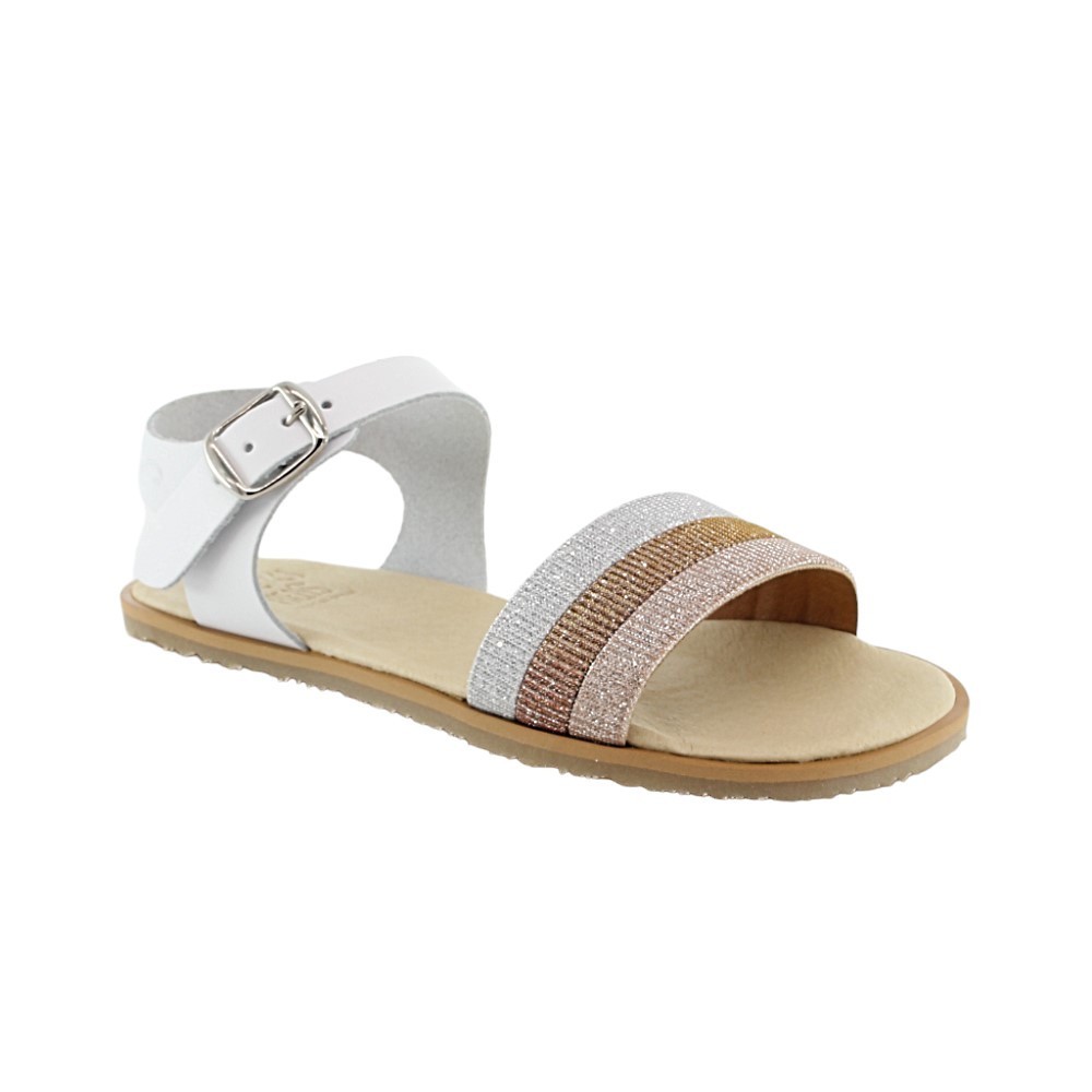 Sandalias Flexi Nens barefoot 5741 PRIME Brilli y blanco