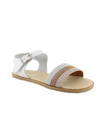 Sandalias Flexi Nens barefoot 5741 PRIME Brilli y blanco