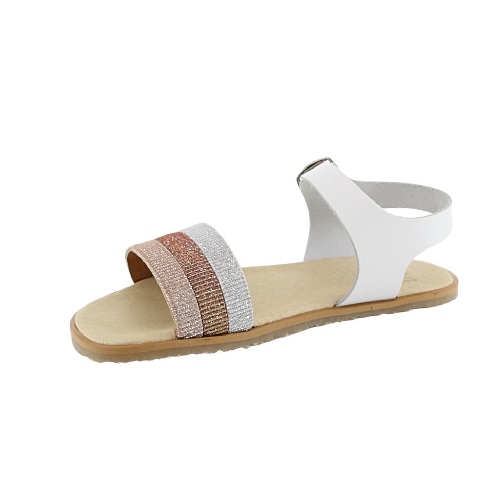 Sandalias Flexi Nens barefoot 5741 PRIME Brilli y blanco