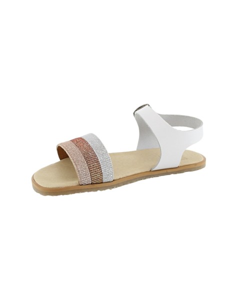 Sandalias Flexi Nens barefoot 5741 PRIME Brilli y blanco