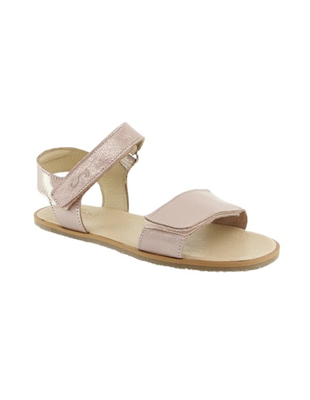 Sandalias Flexi Nens Barefoot velcro Rosa Metalizado