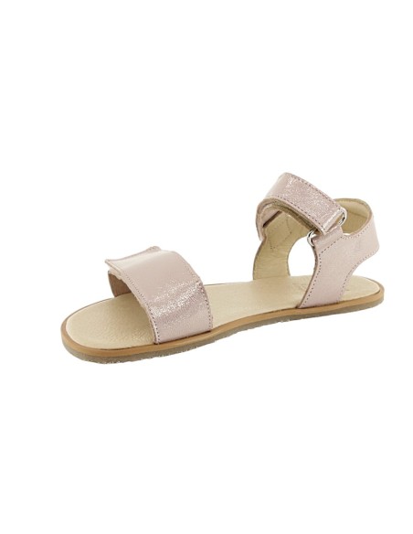 Sandalias Flexi Nens Barefoot velcro Rosa Metalizado
