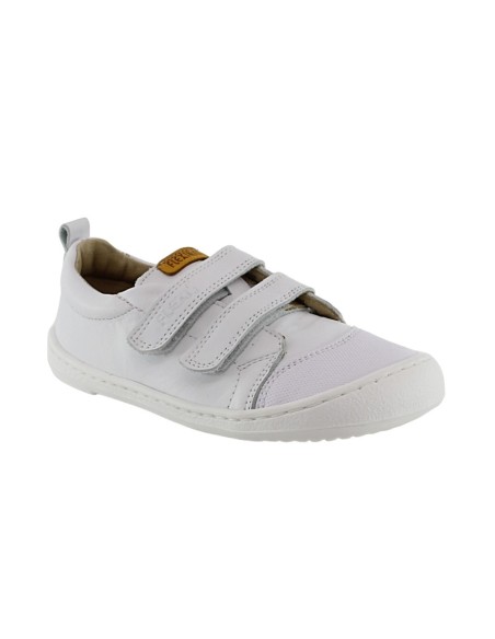 Zapatillas de piel barefoot Flexi Nens 9000-R Blanco