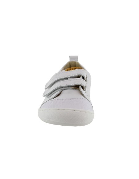 Zapatillas de piel barefoot Flexi Nens 9000-R Blanco