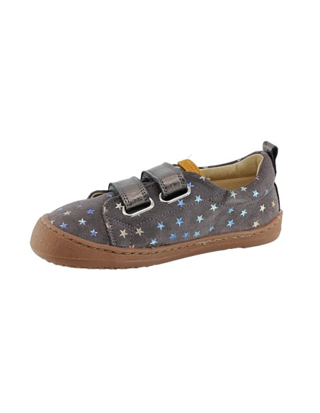 Zapatos barefoot Flexi Nens 9001-R Gris estrellas