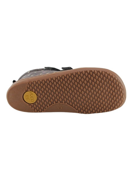 Botines barefoot Flexi Nens 9010-R Gris estrellas