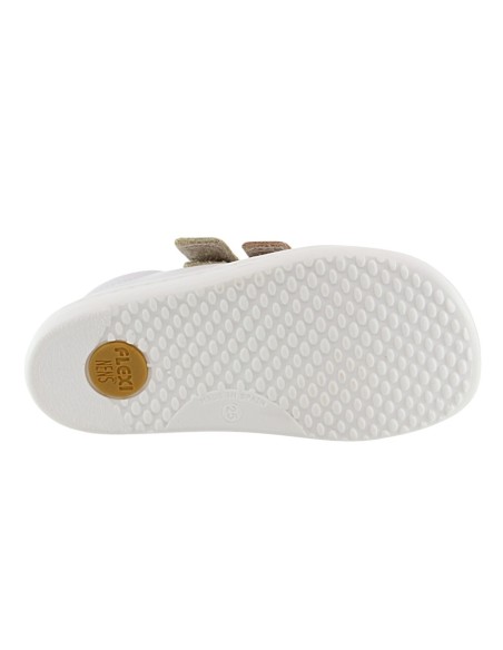 Zapatos barefoot Flexi Nens 9000-R Blanco-Naranja-Amarillo