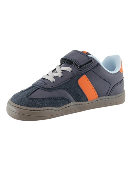 Zapatillas barefoot Mustang Free Marino-Naranja