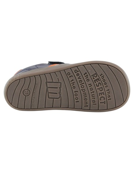 Zapatillas barefoot Mustang Free Marino-Naranja