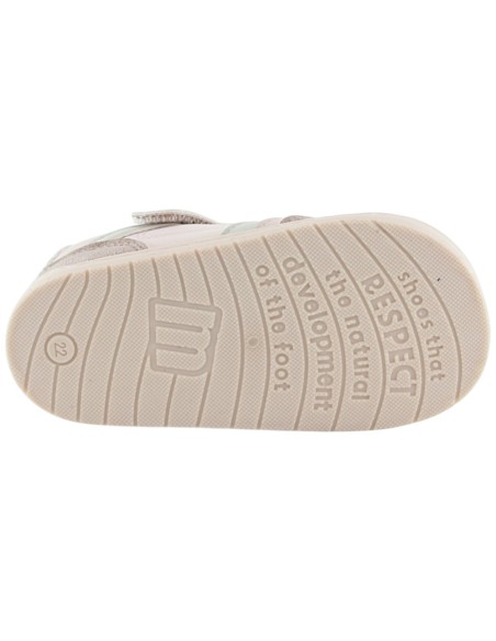 Zapatillas barefoot Mustang Free Respect Nude-Aguamarina