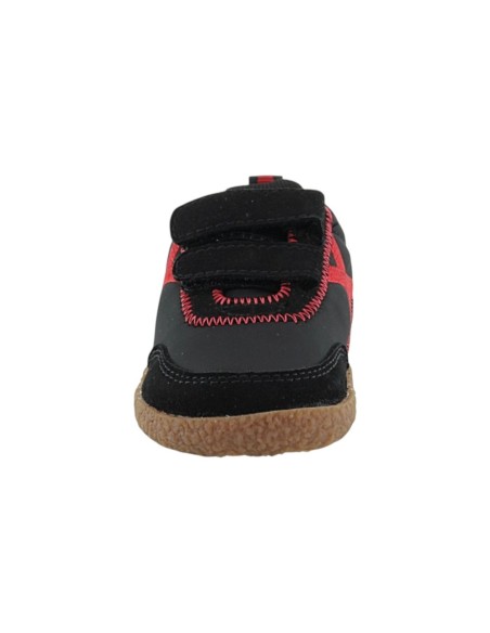 Zapatillas barefoot Munich Baby Koda Negro-Rojo