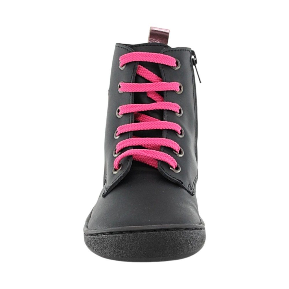 Botines barefoot Flexi Nens 9086-R Negro estrella rosa