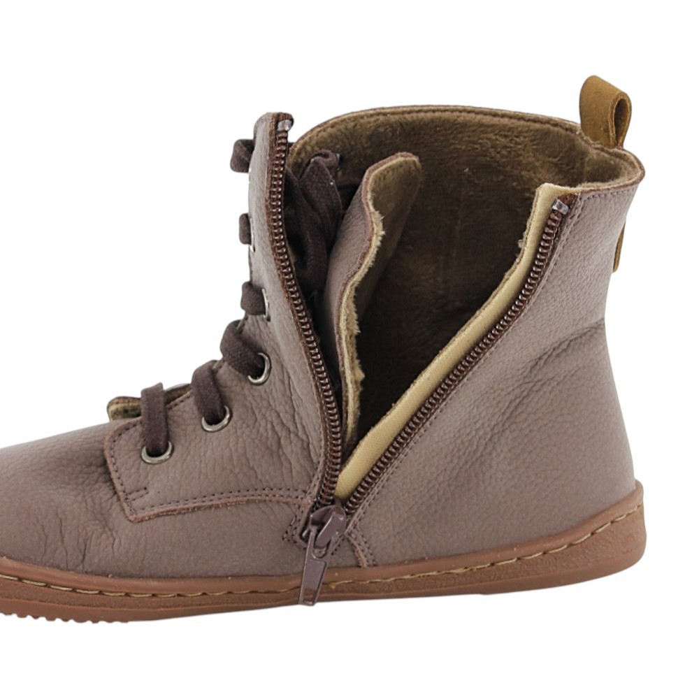 Botines barefoot Flexi Nens 9087-R Tabaco forro térmico
