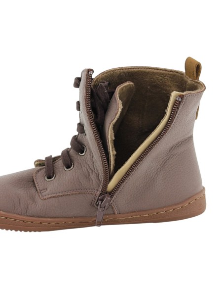 Botines barefoot Flexi Nens 9087-R Tabaco forro térmico