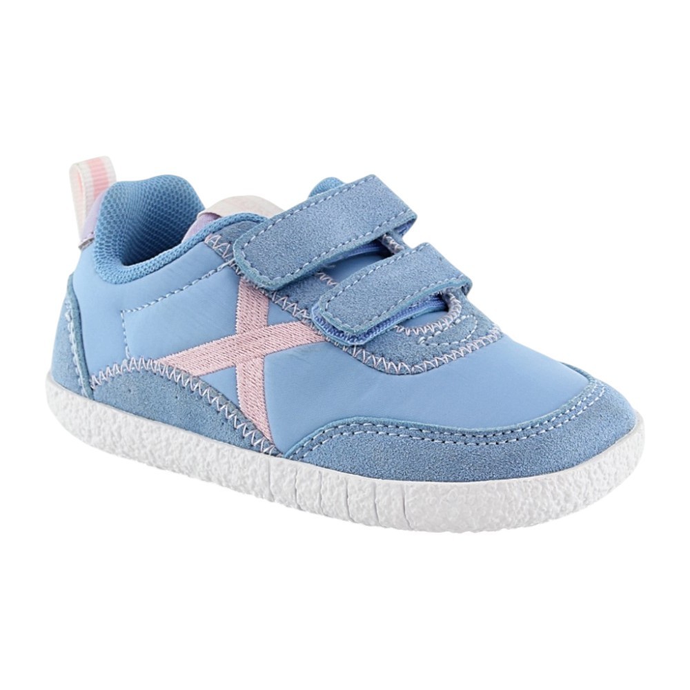 Zapatillas barefoot Munich Baby Koda Celeste-Rosa