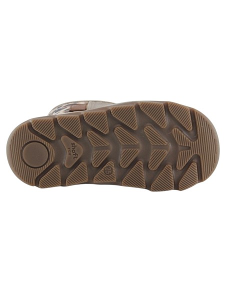 Bota barefoot Andanines Taupe-Leopardo borrego interior