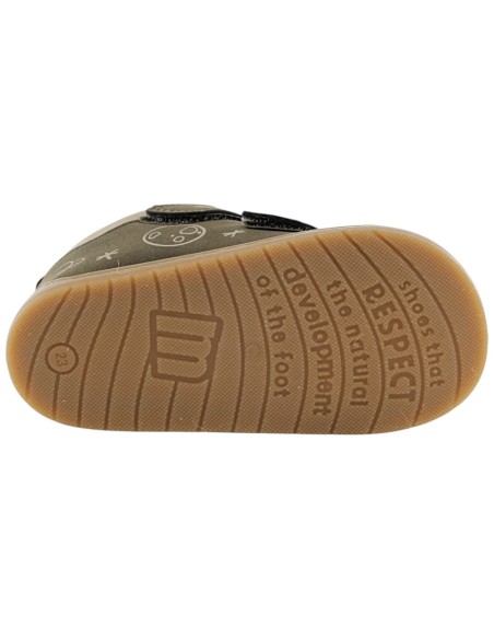 Botines barefoot Mustang Respect Kaki Dibujos