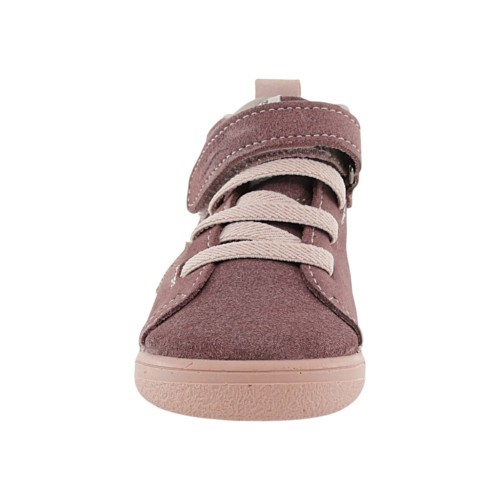 Botines barefoot Zapyflex cortes serraje Malva 2