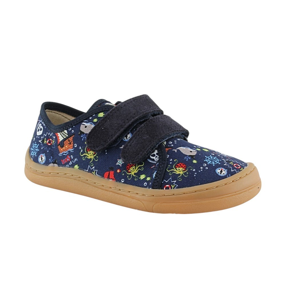 Zapatillas barefoot de lona Froddo Mar Azul