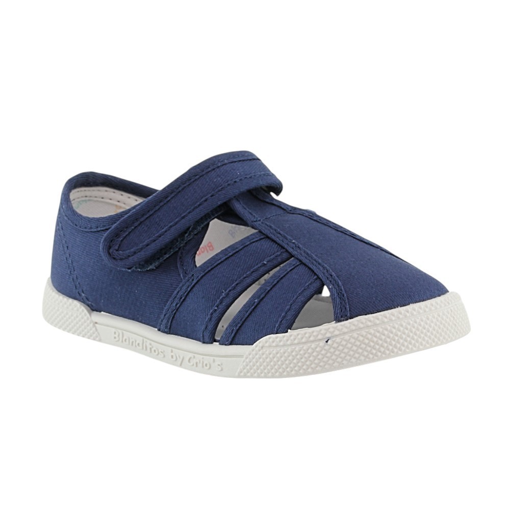Sandalias de lona respetuosas Blanditos Mango Azul